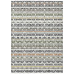 Machine Washable Indoor/Outdoor Chantille ACN2479 Gray 5' x 7'6" Rug