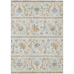 Machine Washable Indoor/Outdoor Chantille ACN2480 Ivory 5' x 7'6" Rug