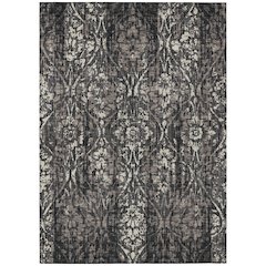 Machine Washable Indoor/Outdoor Chantille ACN2482 Black 5' x 7'6" Rug