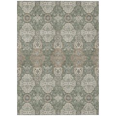 Machine Washable Indoor/Outdoor Chantille ACN2483 Green 5' x 7'6" Rug
