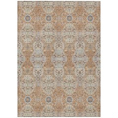 Machine Washable Indoor/Outdoor Chantille ACN2483 Orange 5' x 7'6" Rug