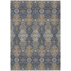 Machine Washable Indoor/Outdoor Chantille ACN2483 Blue 5' x 7'6" Rug