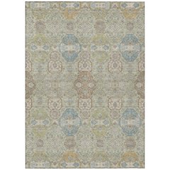 Machine Washable Indoor/Outdoor Chantille ACN2484 Green 5' x 7'6" Rug