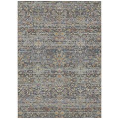 Machine Washable Indoor/Outdoor Chantille ACN2485 Gray 5' x 7'6" Rug