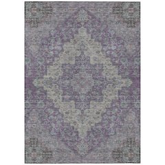 Machine Washable Indoor/Outdoor Chantille ACN2486 Purple 5' x 7'6" Rug
