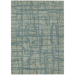 Machine Washable Indoor/Outdoor Chantille ACN2491 Green 5' x 7'6" Rug