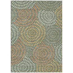 Machine Washable Indoor/Outdoor Chantille ACN2492 Green 5' x 7'6" Rug