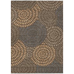 Machine Washable Indoor/Outdoor Chantille ACN2492 Brown 5' x 7'6" Rug