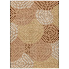 Machine Washable Indoor/Outdoor Chantille ACN2492 Orange 5' x 7'6" Rug