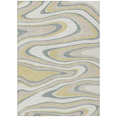 Machine Washable Indoor/Outdoor Chantille ACN2493 Ivory 5' x 7'6" Rug