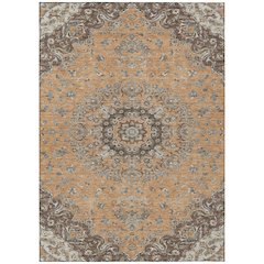 Machine Washable Indoor/Outdoor Chantille ACN2495 Orange 5' x 7'6" Rug