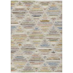 Machine Washable Indoor/Outdoor Chantille ACN2502 Brown 5' x 7'6" Rug