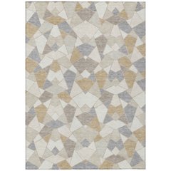 Machine Washable Indoor/Outdoor Chantille ACN2504 Ivory 5' x 7'6" Rug