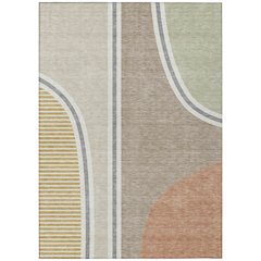 Machine Washable Indoor/Outdoor Chantille ACN2505 Brown 5' x 7'6" Rug