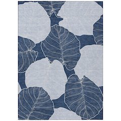 Machine Washable Indoor/Outdoor Chantille ACN2506 Blue 5' x 7'6" Rug