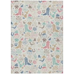 Machine Washable Indoor/Outdoor Chantille ACN2512 Ivory 5' x 7'6" Rug