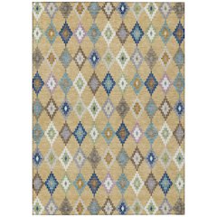 Machine Washable Indoor/Outdoor Chantille ACN2513 Gold 5' x 7'6" Rug