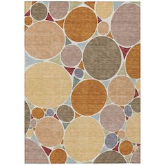 Machine Washable Indoor/Outdoor Chantille ACN2516 Orange 5' x 7'6" Rug