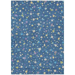 Machine Washable Indoor/Outdoor Chantille ACN2518 Blue 5' x 7'6" Rug