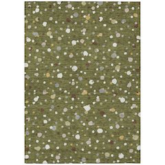 Machine Washable Indoor/Outdoor Chantille ACN2518 Green 5' x 7'6" Rug