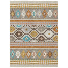 Machine Washable Indoor/Outdoor Chantille ACN2519 Brown 5' x 7'6" Rug