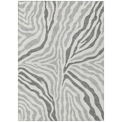 Machine Washable Indoor/Outdoor Chantille ACN2523 Gray 5' x 7'6" Rug