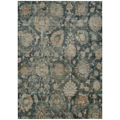 Machine Washable Indoor/Outdoor Chantille ACN2528 Green 5' x 7'6" Rug
