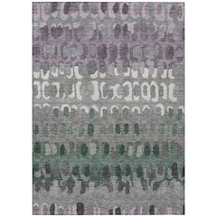 Machine Washable Indoor/Outdoor Chantille ACN2529 Purple 5' x 7'6" Rug