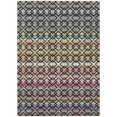 Machine Washable Indoor/Outdoor Chantille ACN2531 Black 5' x 7'6" Rug