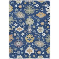 Machine Washable Indoor/Outdoor Chantille ACN2532 Blue 5' x 7'6" Rug