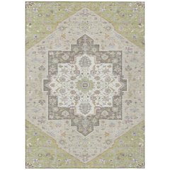 Machine Washable Indoor/Outdoor Chantille ACN2533 Green 5' x 7'6" Rug