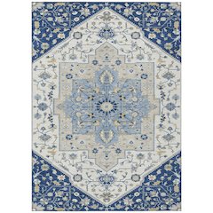 Machine Washable Indoor/Outdoor Chantille ACN2533 Blue 5' x 7'6" Rug