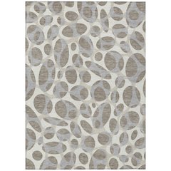 Machine Washable Indoor/Outdoor Chantille ACN2536 Brown 5' x 7'6" Rug