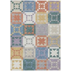 Machine Washable Indoor/Outdoor Chantille ACN2538 Gray 5' x 7'6" Rug