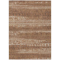 Machine Washable Indoor/Outdoor Chantille ACN2540 Orange 5' x 7'6" Rug