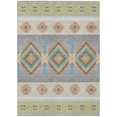 Machine Washable Indoor/Outdoor Chantille ACN2541 Green 5' x 7'6" Rug
