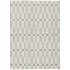 Machine Washable Indoor/Outdoor Chantille ACN2547 Ivory 5' x 7'6" Rug