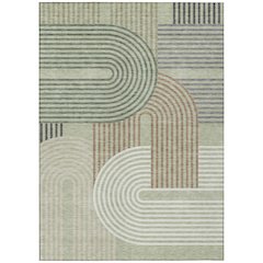 Machine Washable Indoor/Outdoor Chantille ACN2549 Green 5' x 7'6" Rug