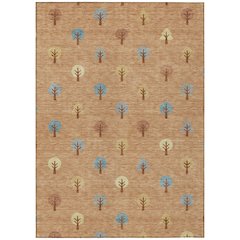 Machine Washable Indoor/Outdoor Chantille ACN2550 Orange 5' x 7'6" Rug