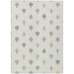 Machine Washable Indoor/Outdoor Chantille ACN2550 Ivory 5' x 7'6" Rug