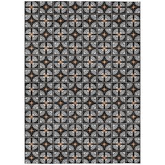 Machine Washable Indoor/Outdoor Chantille ACN2552 Black 5' x 7'6" Rug