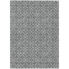Machine Washable Indoor/Outdoor Chantille ACN2552 Gray 5' x 7'6" Rug