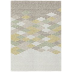 Machine Washable Indoor/Outdoor Chantille ACN2555 Ivory 5' x 7'6" Rug