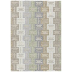Machine Washable Indoor/Outdoor Chantille ACN2556 Ivory 5' x 7'6" Rug