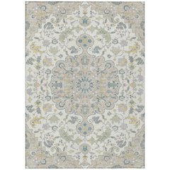 Machine Washable Indoor/Outdoor Chantille ACN2564 Ivory 5' x 7'6" Rug
