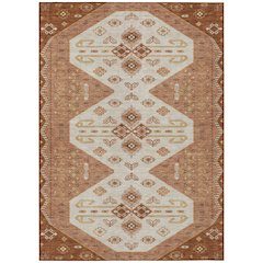 Machine Washable Indoor/Outdoor Chantille ACN2565 Orange 5' x 7'6" Rug
