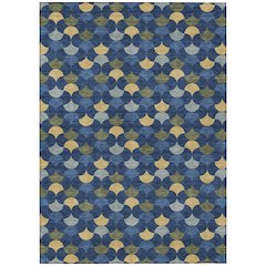 Machine Washable Indoor/Outdoor Chantille ACN2568 Blue 5' x 7'6" Rug