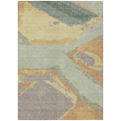Machine Washable Indoor/Outdoor Chantille ACN2571 Green 5' x 7'6" Rug