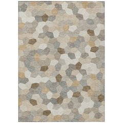 Machine Washable Indoor/Outdoor Chantille ACN2573 Brown 5' x 7'6" Rug
