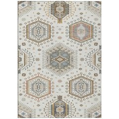 Machine Washable Indoor/Outdoor Chantille ACN2574 Ivory 5' x 7'6" Rug